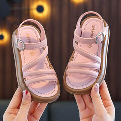 Open-Toe Elegant Sandals For Girls Cute Summer Sandals For Students, 26 Inner Length 16cm, 27 Inner Length 16.5cm, 28 Inner Length 17cm, 29 Inner Length 17.5cm, 30 Inner Length 18cm