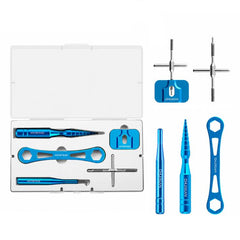 CHUIXIAN 5pcs /Box Aluminum Fishing Reel Maintenance Tool Kit Spool Bearing Pin Remover Wrench Set for Baitcasting