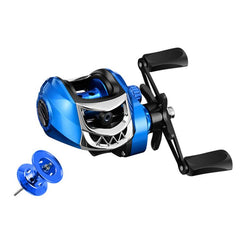 Baitcasting Fishing Reel 7.2:1 Gear Ratio 12-Speed Magnetic Brake System Long Casting Smooth Reel, Metal Line Cup White Black Right Hand, Metal Line Cup Blue Black Left Hand, Metal Line Cup Blue Black Right Hand, Metal Line Cup Red Stripe Left Hand    ...