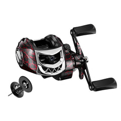 Baitcasting Fishing Reel 7.2:1 Gear Ratio 12-Speed Magnetic Brake System Long Casting Smooth Reel, Metal Line Cup White Black Right Hand, Metal Line Cup Blue Black Left Hand, Metal Line Cup Blue Black Right Hand, Metal Line Cup Red Stripe Left Hand    ...