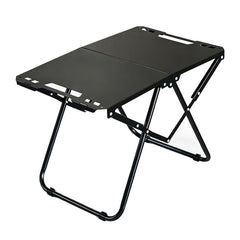 Folding Camping Table Carbon Steel Portable Outdoor Picnic Desk, With Light Stand, Single Table