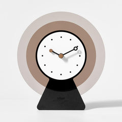 Wozoom Acrylic Desk Clock Living Room Decor Silent Table Clock, Rectangular, Round