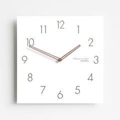 wozoom Square Wall Clock Silent Wood Hands Living Room Decorative Clocks, A 12 inch, E 12 inch, G  12 inch, A 15 inch, E 15 inch, G 15 inch