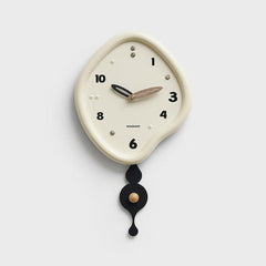 wozoom Irregular Pendulum Wall Clock Silent Quartz Clock For Living Room Decor