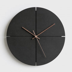 wozoom Silent Modern Wood Pointer Decorative Wall Clock, Black A, Black B, Black C, Black D