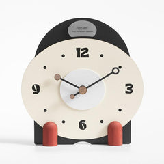 wozoom Silent Wooden Table Clock Modern Small Mantel Clock