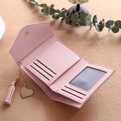 Women Wallet Fringed Pendant Litchi Texture Wallet Card Pack Coin Purse