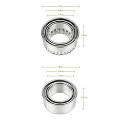 3pcs/set Stainless Steel Round Dumplings Wrappers Molds Set Cutter Maker Tools, Circular, Sawtooth