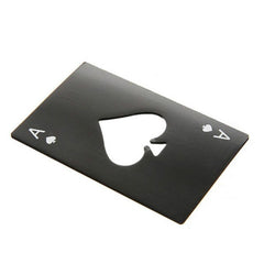 2 PCS Stainless Steel Bottle Beer Opener Poker Playing Card Spades Soda Bottle Cap Opener