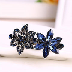 Women Vintage Crystal Rhinestone Flower Hair Pin Girls Antique Silver Barrette Butterfly Hair Clip, TBD062309701A, TBD062309701B, TBD062309701C, TBD062309701D, TBD062309701E, TBD062309701F, TBD062309701G