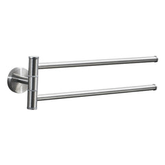 Stainless Steel Towel Bar Rotating Towel Rack Bathroom Kitchen Wall-mounted Towel Polished Rack Holder, Brushed Two Poles, Brushed Three Poles, Brushed Four Poles, Brushed Five Poles, Black Brushed Four Poles, Black Brushed Five Poles