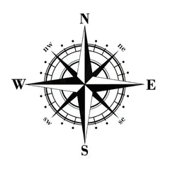 10pcs  Art Design Vinyl NSWE Compass Car Stickers Decals Black/Silver, 10 PCS White + Black, 10 PCS Black + White