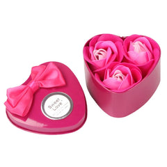 3 Soap Flowers Valentine Day Gifts Tanabata Gifts Wedding Creative Gifts Heart Shaped Iron Box Roses