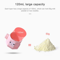Outdoor Portable Detachable Layered Milk Powder Box Baby Sealed Milk Powder Box, 3 Grids, 4 Grids