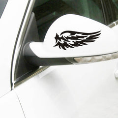 5 PCS Guardian Angel Wings Lovely Reflective Car Stickers Fashion Car Rearview Mirror For Strip Subsection, Black, White