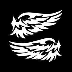 5 PCS Guardian Angel Wings Lovely Reflective Car Stickers Fashion Car Rearview Mirror For Strip Subsection, Black, White