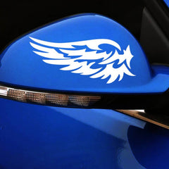 5 PCS Guardian Angel Wings Lovely Reflective Car Stickers Fashion Car Rearview Mirror For Strip Subsection, Black, White