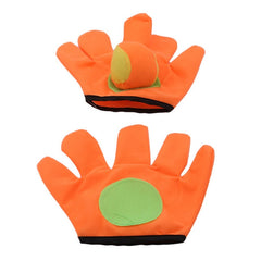Outdoor Sports Toys Children Plush Sticky Ball Catching Gloves Set, S, L