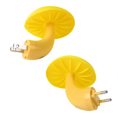 Mushroom Wall Socket Lamp Light-controlled Sensor Night Light Bedroom Home Decoration, US Plug
