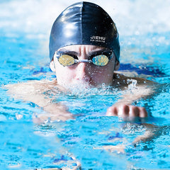 Enlarged Version Dolphin Pattern Silicone Swimming Cap for Male and Female, Enlarged Version (White), Enlarged Version (Silver), Enlarged Version (Black)