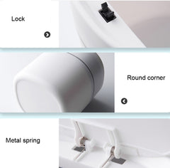 Household Mini Desktop Trash Can Covered Debris Storage Cleaning Cylinder Box, Push-type, Flip Lip