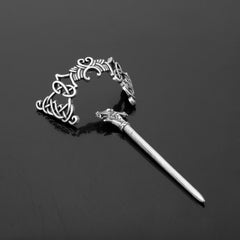 Large Celtics Knots Crown Hairpins Jewelry Vintage Viking Runes Women Girl Hairpin Hair Clips Stick Slide Accessories