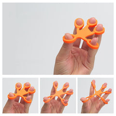 Humanoid Silicone Finger Puller Finger Force Wrist Exercise Pull Ring, Humanoid Green, Humanoid Blue, Humanoid Orange
