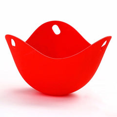 Silicone Egg Cooker Egg Bracket Kitchen Tools Pancake Cookware Bakeware Steam Eggs Plate Tray, Green, Red, Blue, Yellow, 4 pieces of steamed egg