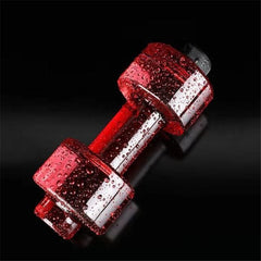 2 PCS 550ML Dumbbell Cup Fitness Sports Bottle Plastic Personality Cup