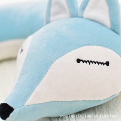 Lovely Fox Animal Cotton Plush U Shape Neck Pillow for Travel Car  Plane Travel, 30x30x8cm