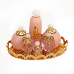 3 PCS Mini Doll House Dressing Table Decoration Cosmetic Set