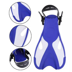 Adult Children Adjustable Flippers Snorkeling Equipment, Rose Red 42-45 Yards