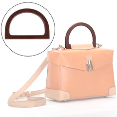 D-shaped Wooden Handle Handbag Accessories, D-shaped Wooden Handle