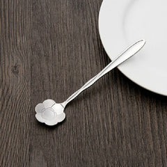 3 PCS Stainless Steel Household Creative Flower Spoon Coffee Stirring Spoon, Cherry Blossom Spoon, Rose Flower Spoon, Sun Flower Spoon, Sunflower Spoon, Pansy Flower Spoon, Bellflower Spoon, Plum Flower Spoon, Cosmos Flower Spoon
