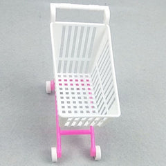 3 PCS Plastic Doll Simulation Trolley Shopping Cart Toy Children Birthday Gift