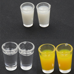 3 Pair 1:12 Miniature Doll House Accessories Plastic Mini Cup Model, Juice Cup