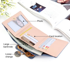 Short Wllet Lady Small Wallet Multi-Card Three Fold