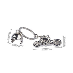 Classic 3D Simulation Model Of Motorcycle Motorcycle Helmet Charms Creation Alloy Key Chain Key Holder Car Key, Motorcycle Shape