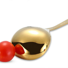 Stainless Steel Sauce Spoon Creative Big Head Long Handle Spoon, Original Steel, Gold, Rose Gold, Blue, Colorful, Black