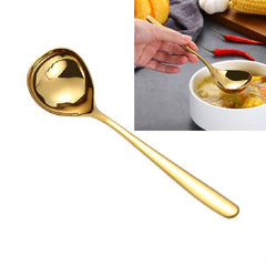 Stainless Steel Sauce Spoon Creative Big Head Long Handle Spoon, Original Steel, Gold, Rose Gold, Blue, Colorful, Black