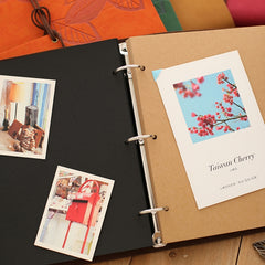 PU Leather Vintage Antique Kraft Paper Photo Albums