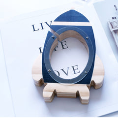 Nordic Wood Rocket Money Box Toys Living Room Decoration Piggy Bank