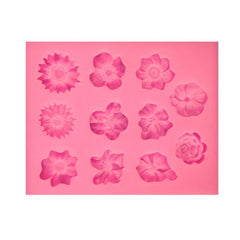 Fondant Cake Silicone Mold Chocolate Mold DIY Trumpet Flower Sun Flower Baking Decoration, Sun Flower Shape(Pink), Sun Flower Shape(Gray)