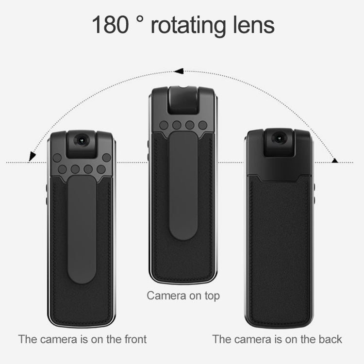 B18 Back Clip Design 1080P HD Camera Recording Pen, Support Motion Detection / Infrared Night Vision /180 Degrees Rotation Camera / TF Card