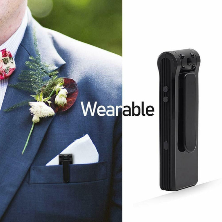 B19 Back Clip Design 1080P HD Camera Video Recorder, Support Motion Detection / Infrared Night Vision /180 Degrees Rotation Camera / TF Card / OTG