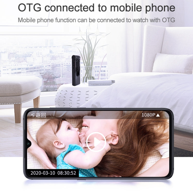 B19 Back Clip Design 1080P HD Camera Video Recorder, Support Motion Detection / Infrared Night Vision /180 Degrees Rotation Camera / TF Card / OTG