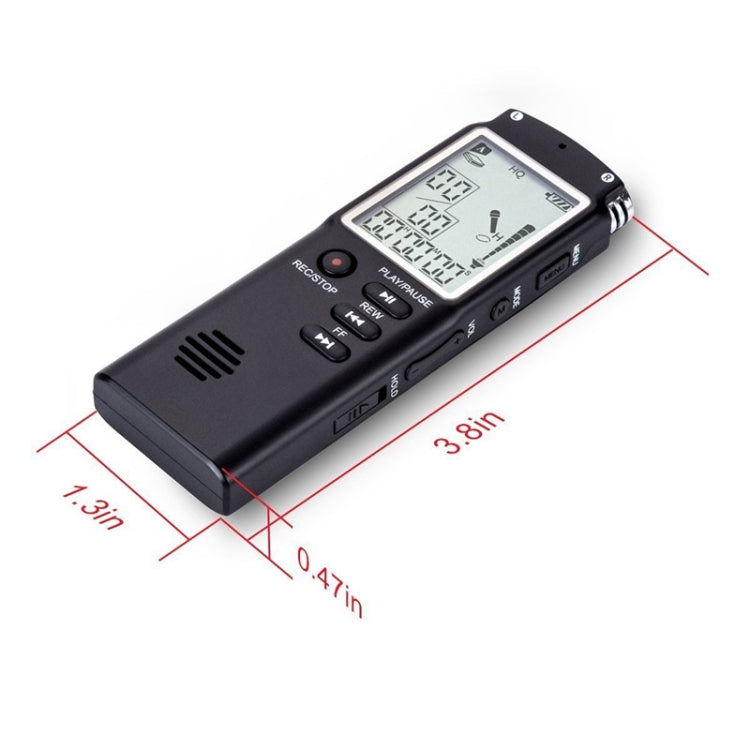 T60 Monochrome Screen HD Noise Reduction Digital Voice Recorder, 16G, Support MP3 / WAV Format, 16G