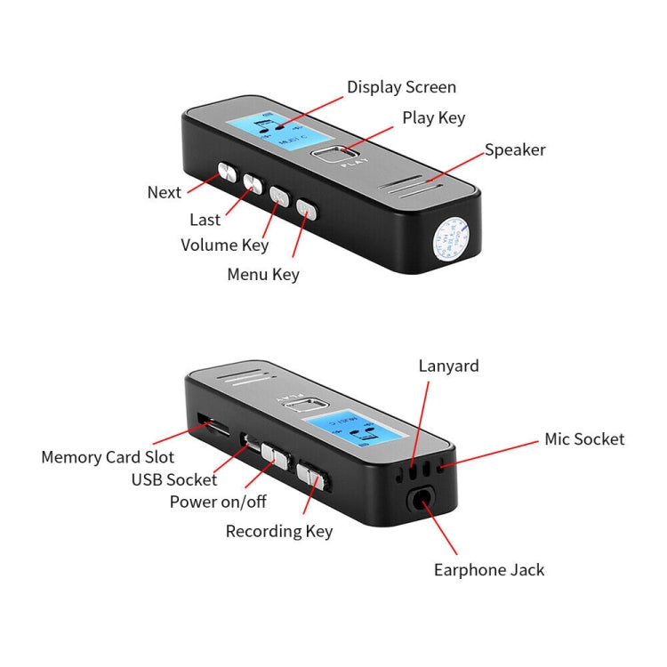 SK007 Portable Audio Digital HD Sound Lossless Voice Recorder, SK007