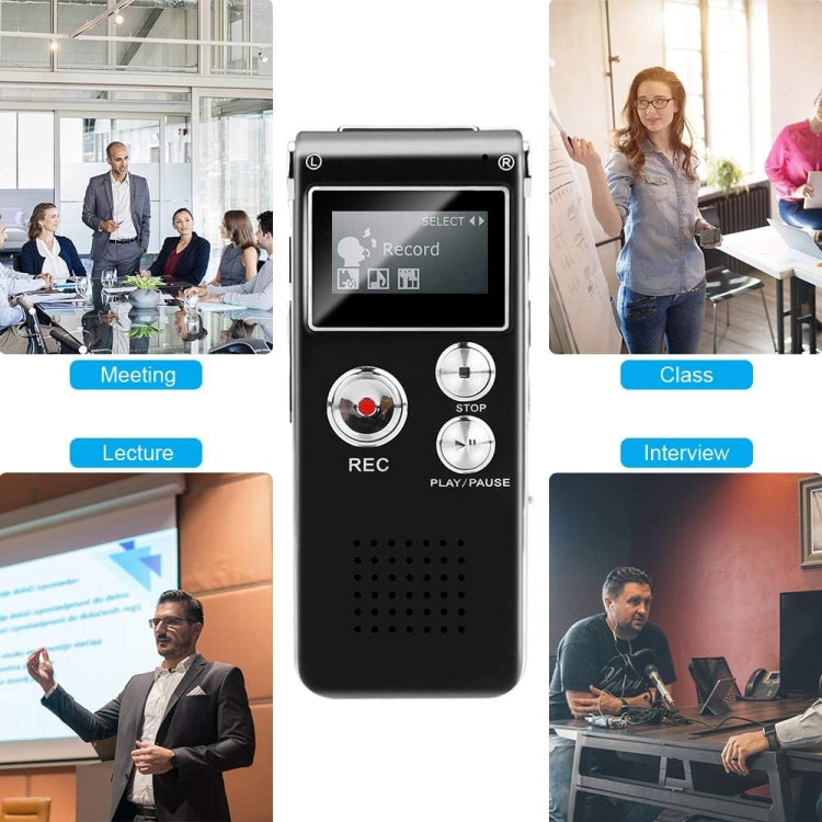 SK012 8GB Smart Noise Reduction HD Voice Recording Pen, Black 8GB