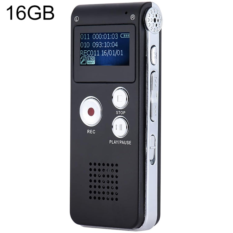 SK012 16GB Smart Noise Reduction HD Voice Recording Pen, Black 16GB